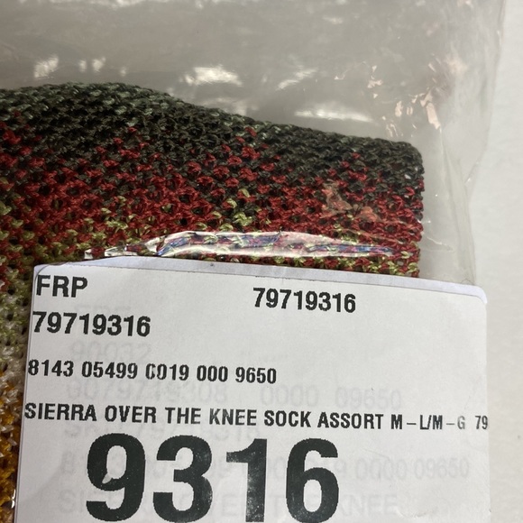 Free People Sierra Woven Diamond Print Over-the-Knee Socks, Colorful - Picture 12 of 12